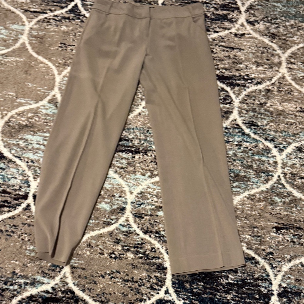 Classic Straight-Leg Dress Pants — Taupe